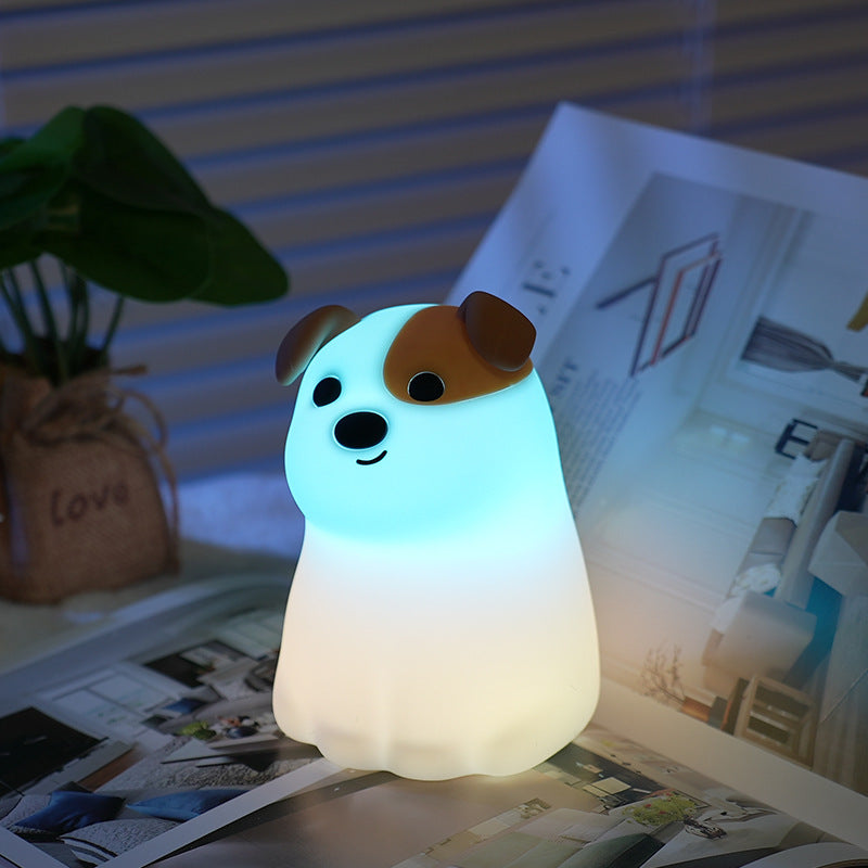 Cute Puppy Dog Night Light – Soft Silicone LED Lamp for Kids & Bedroom Decor (Free Shipping)