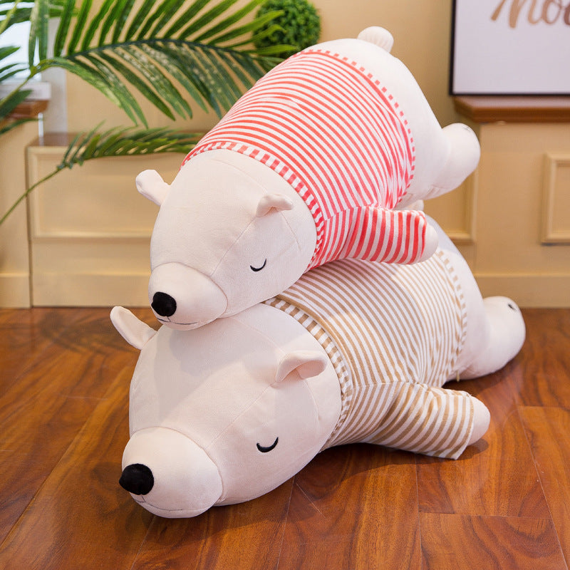 Jumbo Polar Bear Plush Pillow – Cozy Hugging Doll for Kids & Adults