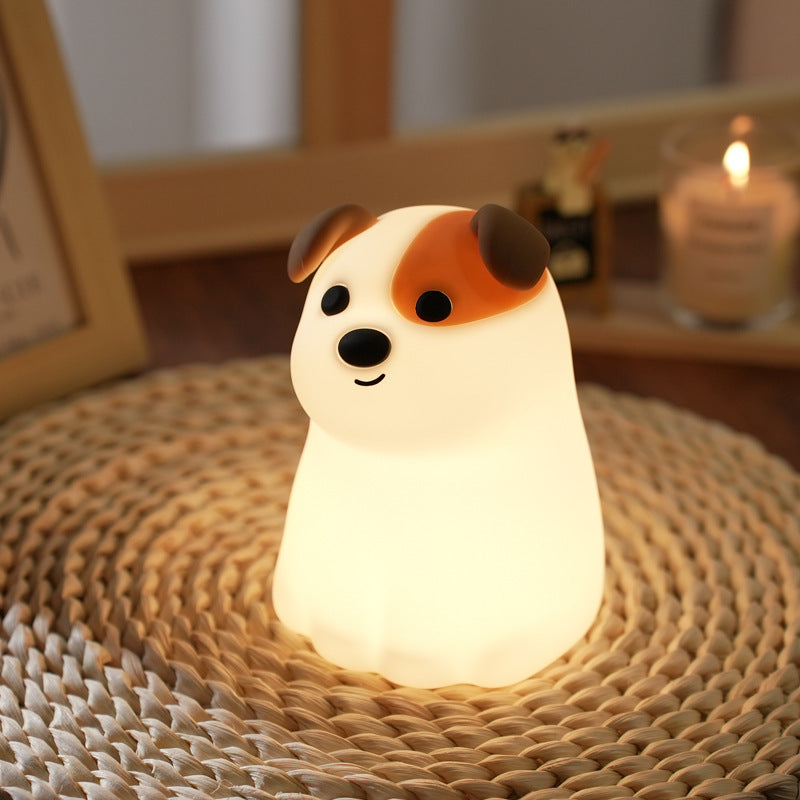 Cute Puppy Dog Night Light – Soft Silicone LED Lamp for Kids & Bedroom Decor (Free Shipping)