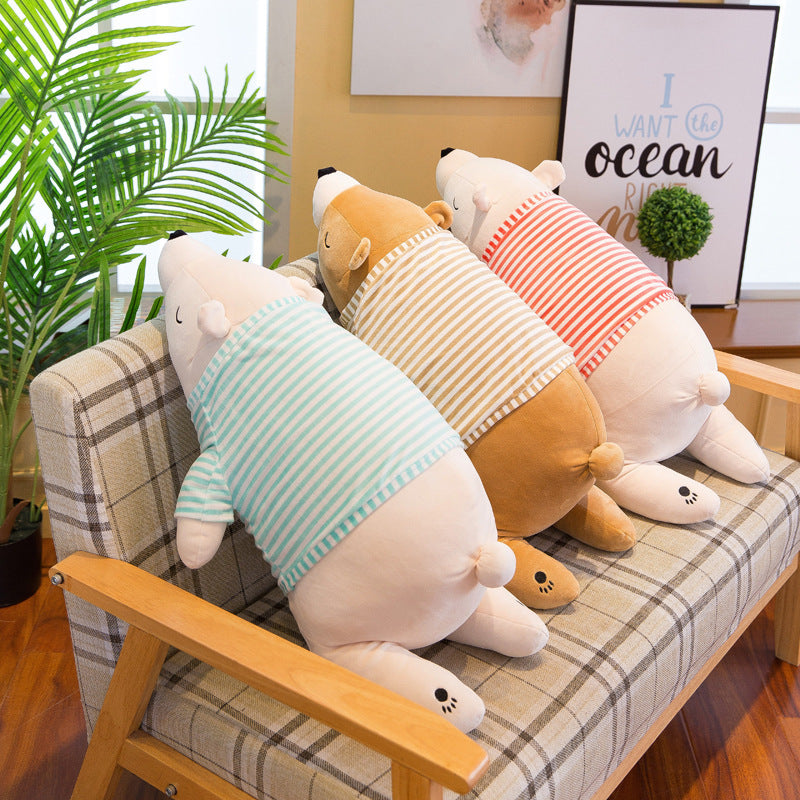 Jumbo Polar Bear Plush Pillow – Cozy Hugging Doll for Kids & Adults