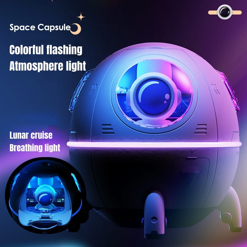 Cute Astronaut USB Humidifier & Diffuser – 220ml LED Night Lamp