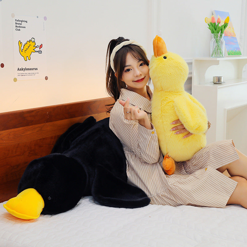 Giant Plush Duck Pillow – Soft Hugging Toy for Sleep & Relax