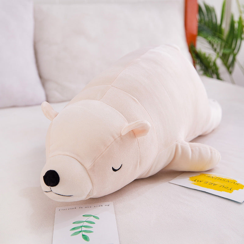 Jumbo Polar Bear Plush Pillow – Cozy Hugging Doll for Kids & Adults