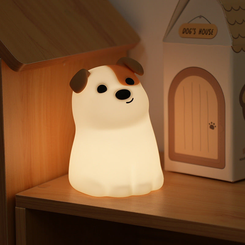 Cute Puppy Dog Night Light – Soft Silicone LED Lamp for Kids & Bedroom Decor (Free Shipping)