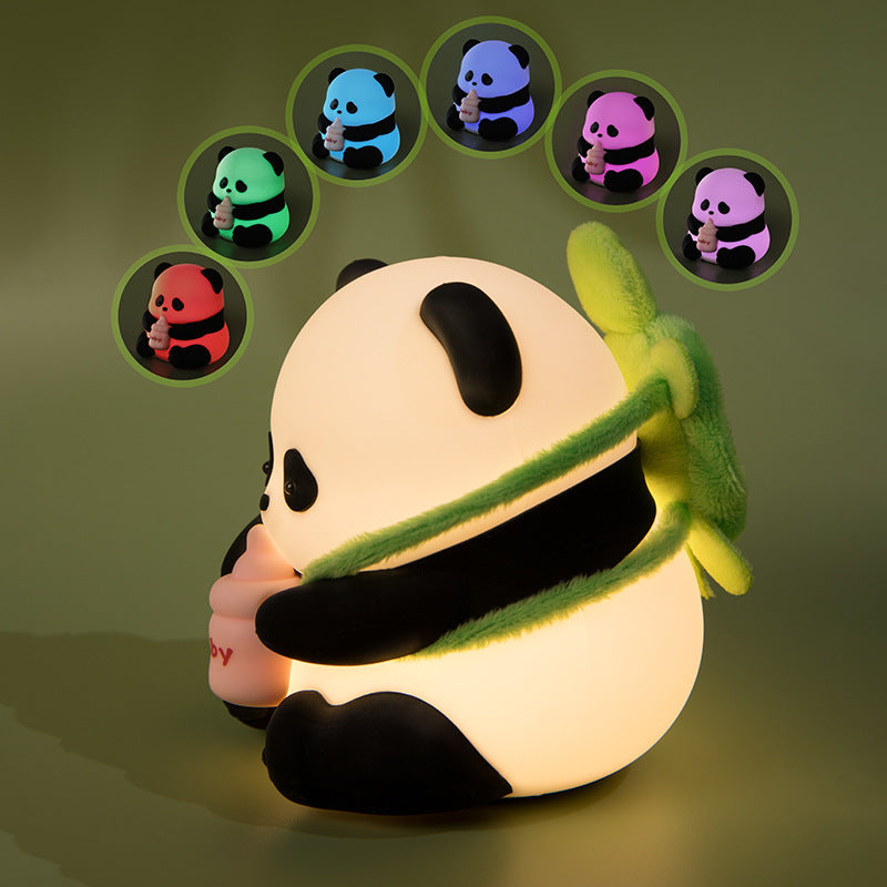 Cute Panda Night Light – Rechargeable Silicone Touch Lamp for Kids & Bedroom Decor