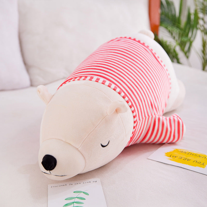 Jumbo Polar Bear Plush Pillow – Cozy Hugging Doll for Kids & Adults