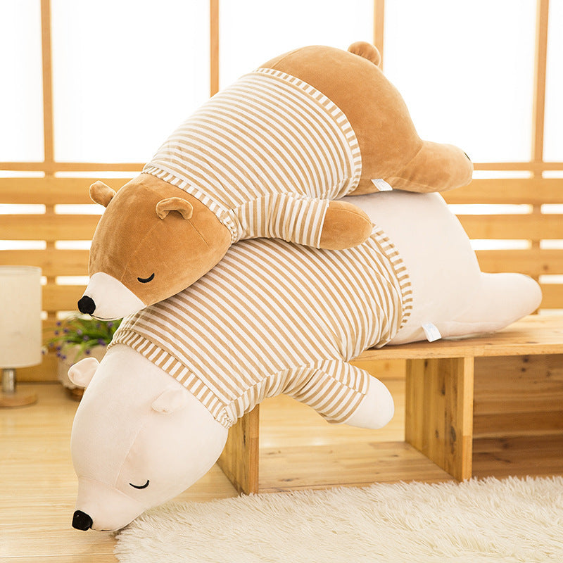 Jumbo Polar Bear Plush Pillow – Cozy Hugging Doll for Kids & Adults