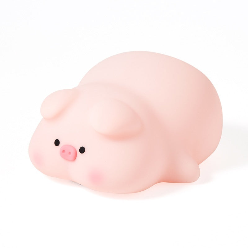 Cute Piggy Silicone Night Light – Rechargeable Kids Bedside Lamp (Free Shipping)